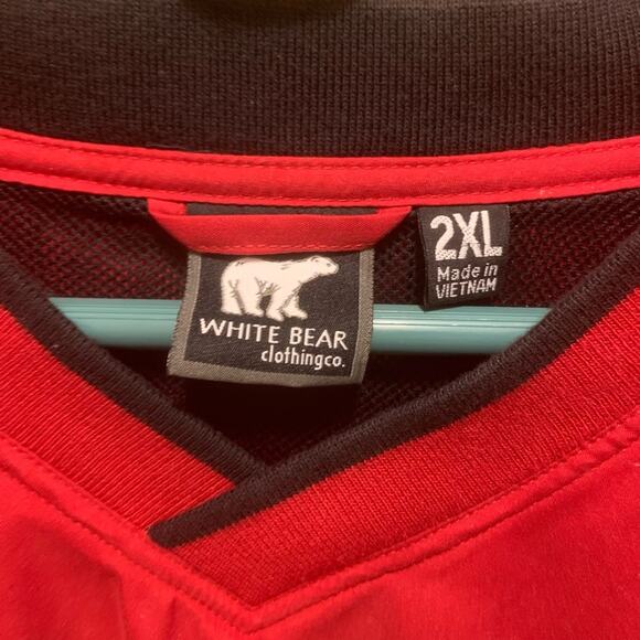 Wisconsin Badgers Windbreaker Pullover Jacket 2XL White Bear Embroidered Logo - Picture 5 of 6